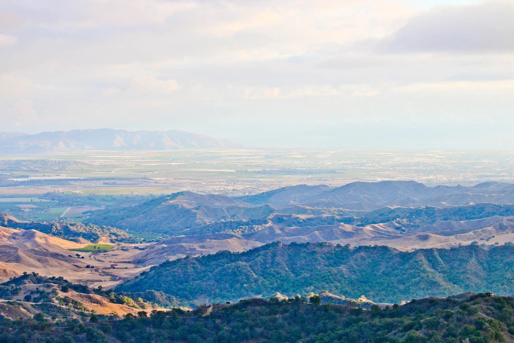 View of a mountain range near Santa Paula, an area our behavioral health center serves.